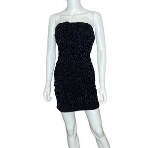 Charlotte Russe Polka Dotted Strapless Bodycon Y2K Dress Women’s Sz M